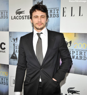 'Milk' actor James Franco at Saturday's Spirit Awards.