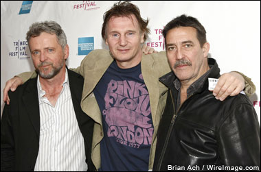 Actors Aidan Quinn, Liam Neeson and Ciaran Hinds attend the 'The Eclipse' premiere at the SVA Theatre on April 24, 2009 in New York City. Full Tribeca coverage 