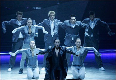 Final 8 contestants return to the stage to perform a Hip-Hop routine choreographed by Shane Sparks on the season finale episode.