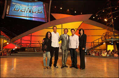Fox exec Mike Darnell, Dick Clark Prods. exec veep Barry Adelman, 'Dance' exec producers Nigel Lythgoe and Simon Fuller, and DCP prexy Orly Adelson.