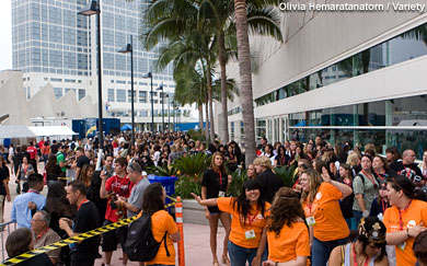 'Twilight' fans were at the front of the line before Hall H's doors were opened on Thursday morning. Some began camping out on Wednesday at midnight to get a prime spot.