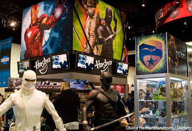 Hasbro touts its G.I. Joe line.