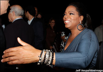 Oprah Winfrey attends the 'Up in the Air' premiere held at the Ryerson Theatre at the Toronto Film Festival.