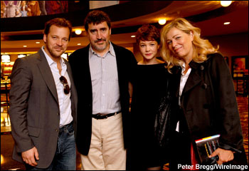 Peter Sarsgaard, Alfred Molina, Carry Mulligan and director Lone Scherfig at the AMC 2 during the Toronto International Film Festival.