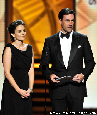 Tina Fey and Jon Hamm.