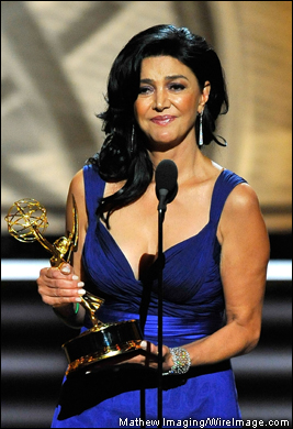 Shohreh Aghdashloo won for her supporting turn in HBO's miniseries 'House of Saddam.'