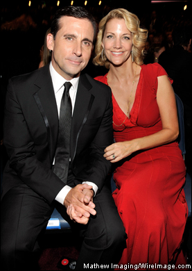 Actor Steve Carell and wife Nancy Walls attend the 61st Primetime Emmy Awards at the Nokia Theatre on September 20, 2009 in Los Angeles, California.