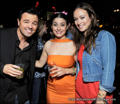 Seth MacFarlane Alia Shawkat and Olivia Wilde at the'Whip It' after