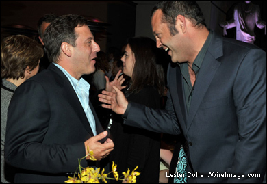 Universal topper Adam Fogelson and Vince Vaughn at Monday's premiere.