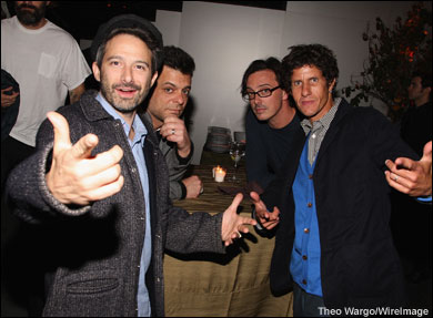 Adam Horovitz of the Beastie Boys, Sam Fogarino of Interpol, Donovan Leitch and Mike Diamond of the Beastie Boys attend the 'Where the Wild Things Are' after-party in New York.