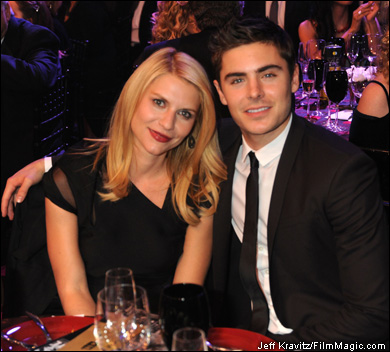 Actors Claire Danes and Zac Efron attend the 15th Annual Critics' Choice Movie Awards held at the Hollywood Palladium on January 15, 2010 in Hollywood, California.