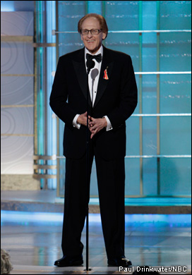 Philip Berk, Hollywood Foreign Press Association President, on stage during the 67th annual Golden Globe Awards held at the Beverly Hilton Hotel on January 17, 2010.