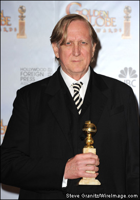Musician T Bone Burnett poses in the press room at the 67th annual Golden Globe Awards. Burnett shared a win for original song 'The Weary Kind' from Fox Searchlight's 'Crazy Heart.'