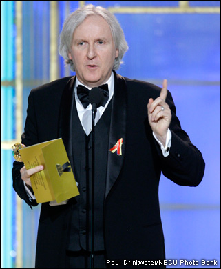 James Cameron, winner best director - motion picture for 'Avatar,' on stage during the 67th Annual Golden Globe Awards held at the Beverly Hilton Hotel.