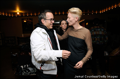 Sundance Festival Helmer John Cooper and actress Tilda Swinton attend the 'I Am Love' preem at the Egyptian Theatre in Park City, Utah.