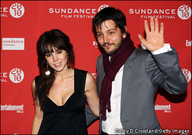 Actor Diego Luna (R) and wife actress Camila Sodi attend the 'Abel' premiere during the 2010 Sundance Film Festival in Park City, Utah.