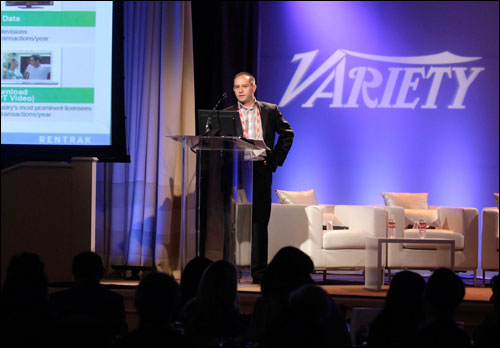 The conference kicked off with an overview of media-consumption trends from David Cortese, senior VP of digital studio services at Rentrak. 