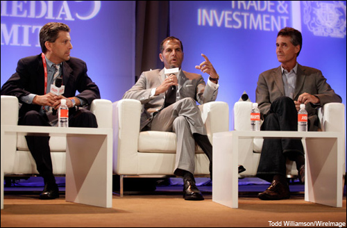 Flixster SVP Steve Polsky, Facebook head of market development Matt Jacobson, and Relativity Media RogueLife president Randall Cox