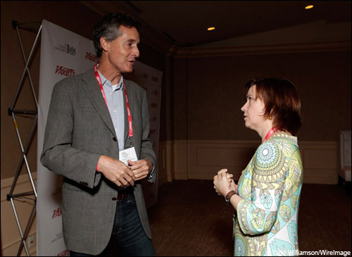 Relativity Media RogueLife president Randall Cox and Cinedigm Entertainment Group COO Michele Martell