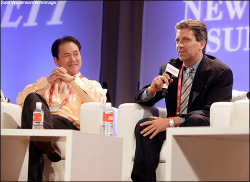 Montgomery and Company managing director and head of New Media Banking James Min and Flixster SVP Steve Polsky