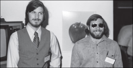 1977: Apple co-founders Steve Jobs and Steve Wozniak.