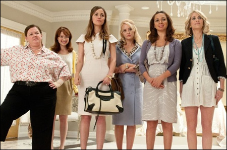 'Bridesmaids' - 2 nominations (Melissa McCarthy - performance by an actress in a supporting role, original screenplay) 