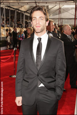 Actor B.J. Novak arrives to the 14th Annual Screen Actors Guild Awards at the Shrine Auditorium on January 27, 2008 in Los Angeles, California.