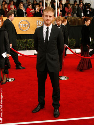 Actor Ben Foster arrives to the 14th Annual Screen Actors Guild Awards at the Shrine Auditorium on January 27, 2008 in Los Angeles, California. 